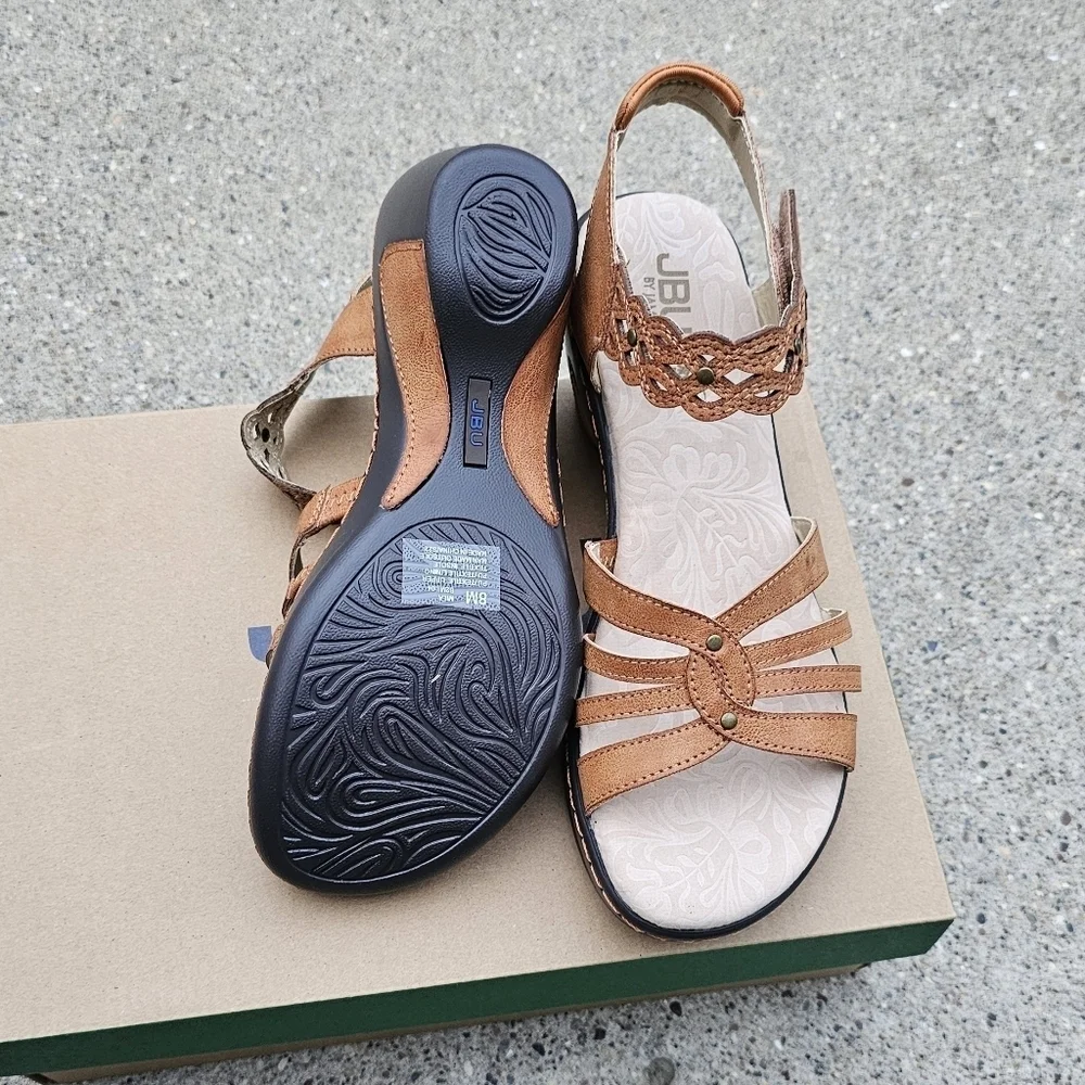 New Jbu memory foam Cushioned sandals women's 8